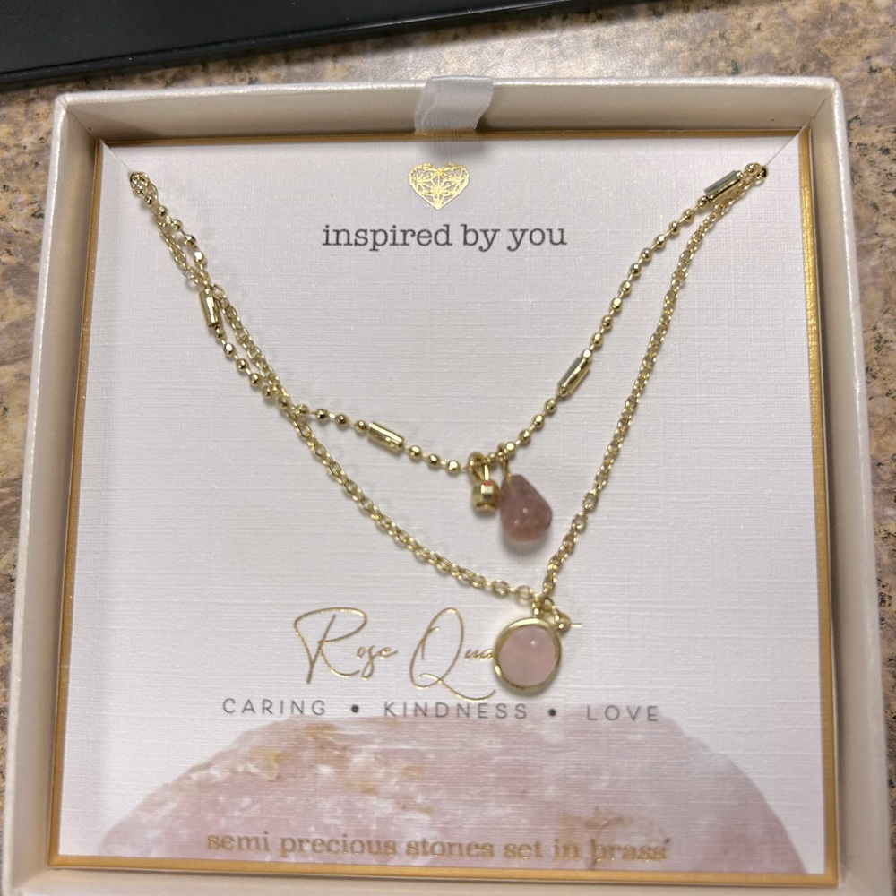 NIB Rose Quartz Necklace